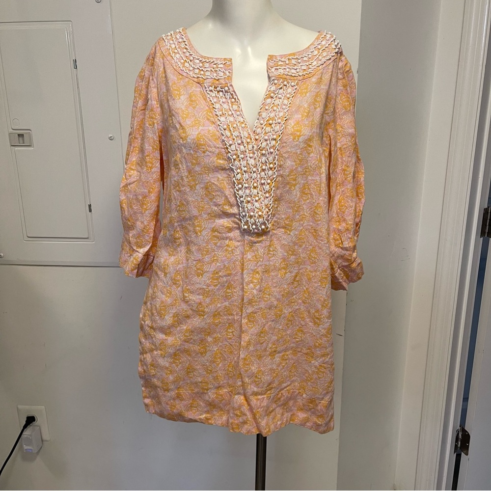 Lilly Pulitzer 10% linen beaded shit